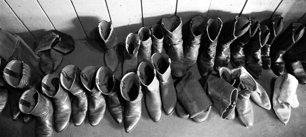  Cowboy Boots - Black & White 
